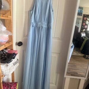 David's Bridal Soft Blue Gown
